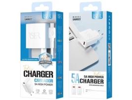 Carregador Com Entrada Usb 2.0 Iser Sa0022 (Branco)