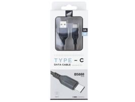 Cabo De Dados Usb 2.0 M Para Type-C M Sky Blue B5888 1M (Preto)