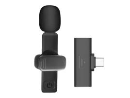 Micro Wireless Smartphone Usb-C Omnidirectional PáRa-Brisas PULUZ (Preto)