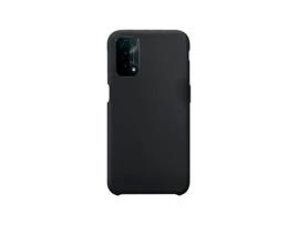 Capa Proteção Traseira Silicone para Oppo A55 5G Preto