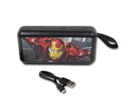 Coluna Música Bluetooth Universal Rectangular Oficial Marvel Ironman 3W Colunas Música