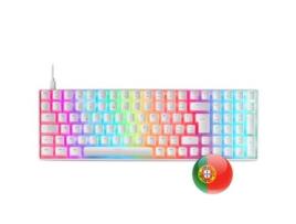 Teclado Rgb MARS GAMING Mkultra (Branco - Compact 96% Switch Castanho - Português)