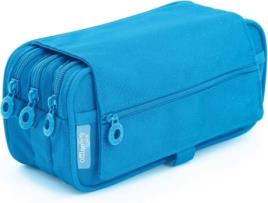 Estojo Escolar OFFICEBOX Escolar (Poliéster - 22 x 11 x 9 cm - Azul Claro)
