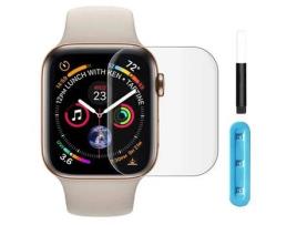 Película de Vidro Curvada Full Glue Uv para Apple Watch Se (2022) 44mm GIFT4ME Transparente