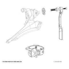 Sram Front Derailleur Force Wide E-tap Axs Spare Parts Kit Preto