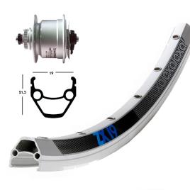 Winora Exal Zx 19 Dynamo Shimano Dh3d72 Cl Disc Front Wheel Prateado 9 x 100 mm