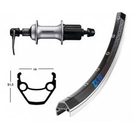 Winora Exal Zx 19 700 Qr Shimano Acera T3000 Rear Wheel Prateado 10 x 135 mm
