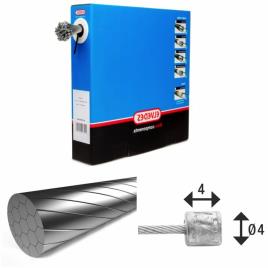 Elvedes 1x19 Wires Slick Stainless With N-nipple 4x4 Shift Cable 100 Units Transparente 2250 mm