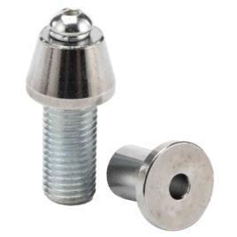 Minoura 1.75 X 12 Mm Roller Shaft Adapter Prateado