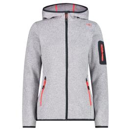 Cmp Jacket 3h19826 Hooded Fleece Cinzento XL Mulher