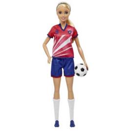 Barbie Football Professions Red T -shirt Doll Azul