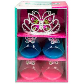 Cb Set Shoes And Princess Corona Box 23x16x17 Cm Rosa