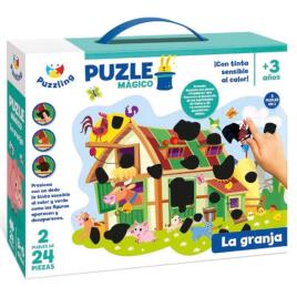 Puzzling Double 2x24 Cm Magic Rubber Farm Puzzle Prateado