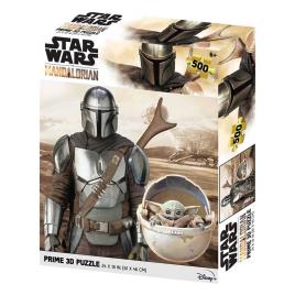 Prime 3d The Mandalorian Din Djarin And Grogu In Capsule Puzzle 500 Pieces Dourado