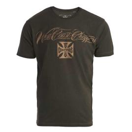 West Coast Choppers Eagle Crest Short Sleeve T-shirt Castanho 3XL Homem