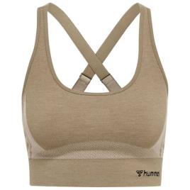 Hummel Cleaa Sports Top Seamless Beige XS Mulher