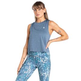 Dare2b Meditate Crop Top Sleeveless T-shirt Azul 16 Mulher