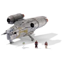 Jazwares Star Wars Spaceship Deluxe Razor Crest Figure 20 Cm Prateado