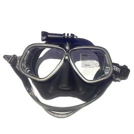 Denty Super Luxury Metal Mask Removable Gopro Spearfishing Preto