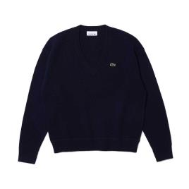 Lacoste Af9554 V Neck Sweater Azul 34 Mulher