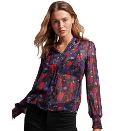 Superdry Studios Chiffon Blouse Colorido XS Mulher
