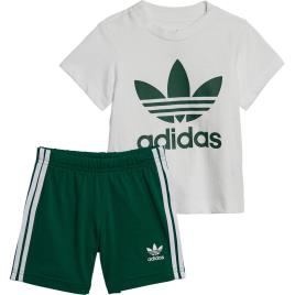 Adidas Originals Trefoil Infant Set Verde,Branco 12-18 Months Menina