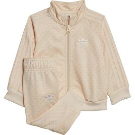 Adidas Originals Monogram Print Infant Tracksuit Beige 24 Months-3 Years Rapaz