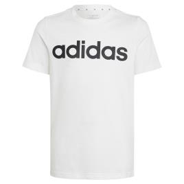 Adidas Lin Short Sleeve T-shirt Branco 9-10 Years Rapaz
