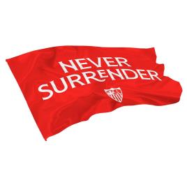 Sevilla Fc Never Surrender Flag Vermelho