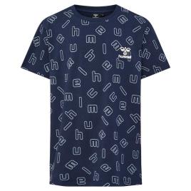 Hummel Flow Aop Short Sleeve T-shirt Azul 12 Years Rapaz