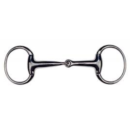 Feeling Stainless Steel Solid Olive Snaffle Prateado 135 mm