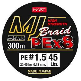 Hart Mj 300 M Braided Line Colorido 0.180 mm
