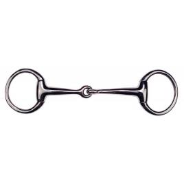 Feeling Double Rein Hollow Olive Snaffle Prateado 125 mm
