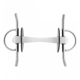 Nathe 20 Mm Straight Cheek Snaffle Prateado 130 mm