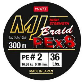 Hart Mj 300 M Braided Line Verde 0.350 mm