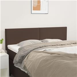 vidaXL Cabeceira de cama 2 pcs couro artificial 72x5x78/88 cm castanho