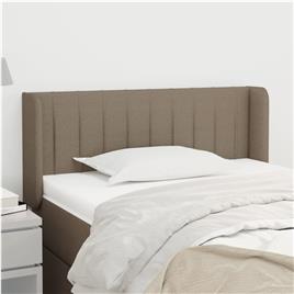 vidaXL Cabeceira cama abas tecido 83x16x78/88 cm cinzento-acastanhado