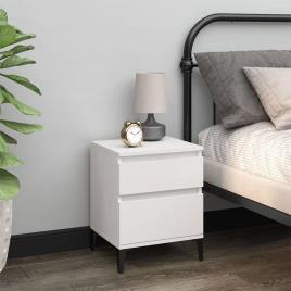 vidaXL Mesa de cabeceira 40x35x50 cm branco