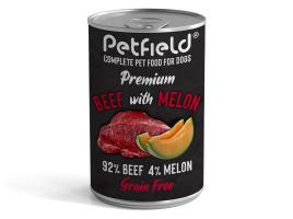 Wetfood Dog Beef & Melon 400 GR Petfield