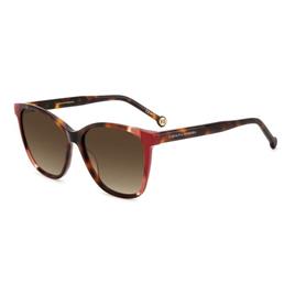 Carolina Herrera Eyewear Óculos de sol para mulheres CH 0061/S O63 T57 145 Havana Red