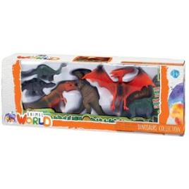 Animal World - Pack 7 figuras de dinossauros