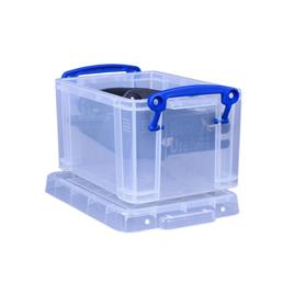 Really Useful Box Caixa de armazenamento empilhável transparente de 1,6 L, 195 x 135 x 110 mm