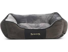 Cama para Cães SCRUFFS Chester (Cinzento - 90x70cm - Camurça Sintética)