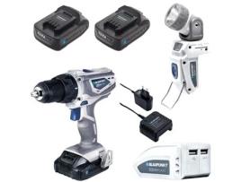 Conjunto Berbequim Aparafusador BLAUPUNKT BPSET1 (Sem fio; 0-440/0-1650 rpm)