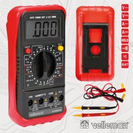 Multímetro Digital 3½ Dígitos 24 Escalas 10a Temp. Cap. Freq