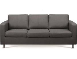 Sofá 3 Lugares com Almofadas  Haia Cinzento Escuro
