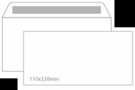 Envelope DL sem Janela 110x220 Silicone 90gr - Pack 25 Unidades