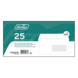 Envelope 110x220mm Branco 90grs DL 25 Unidades Com Janela