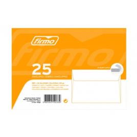 Envelope 114x162mm Branco 90grs C6 Pack 25 Unidades