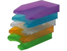 Tabuleiro TIMEOFFICE Cristal (25.8x35x6.5cm - Plástico)